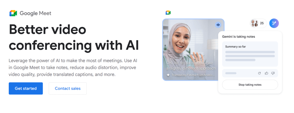 Google Meet Interface